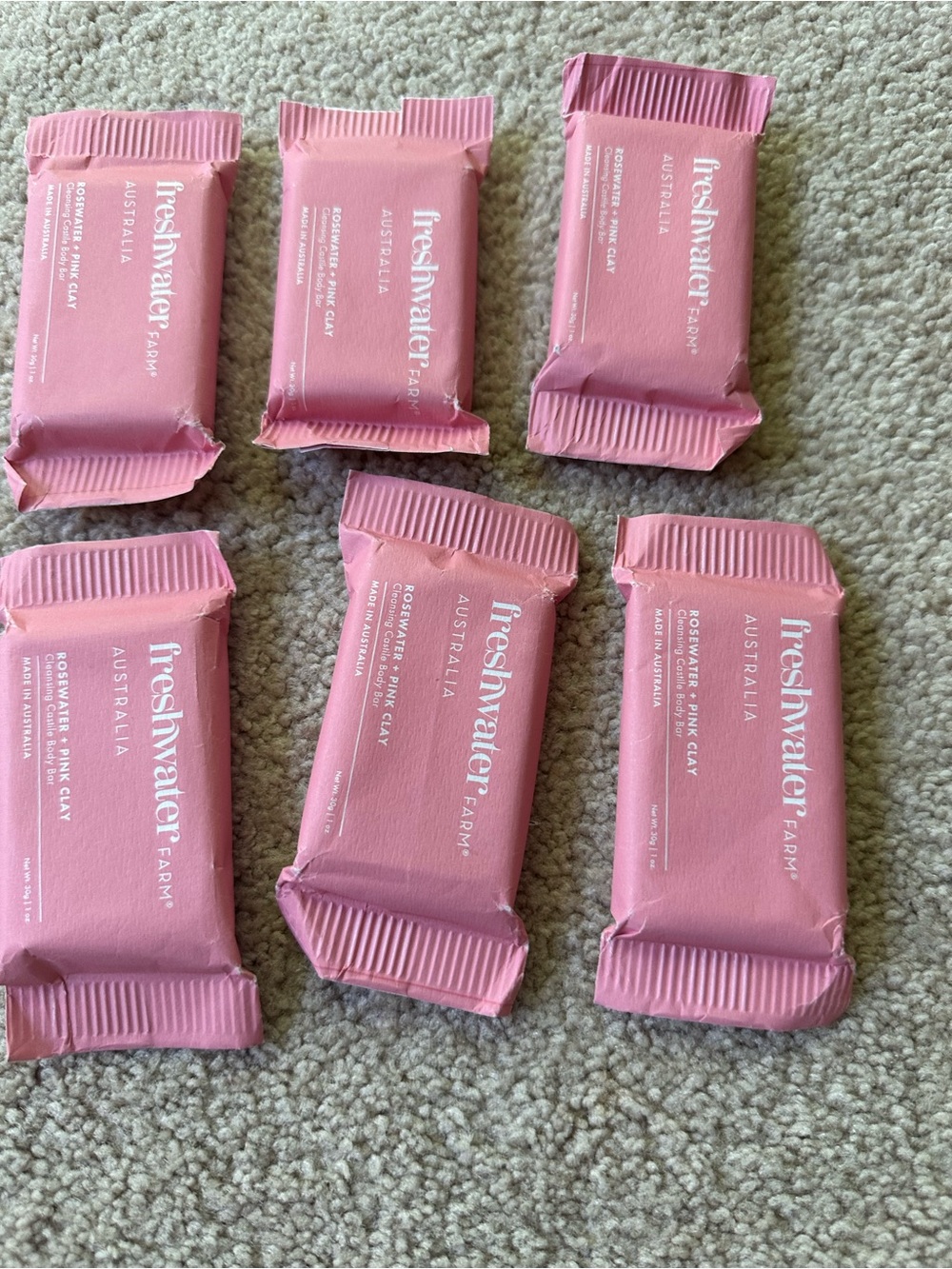 Freshwater Farm Rosewater and  Pink Clay Soap Bars - Pink
